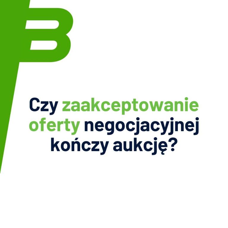 Czy zaakceptowanie oferty negocjacyjnej kończy aukcję?